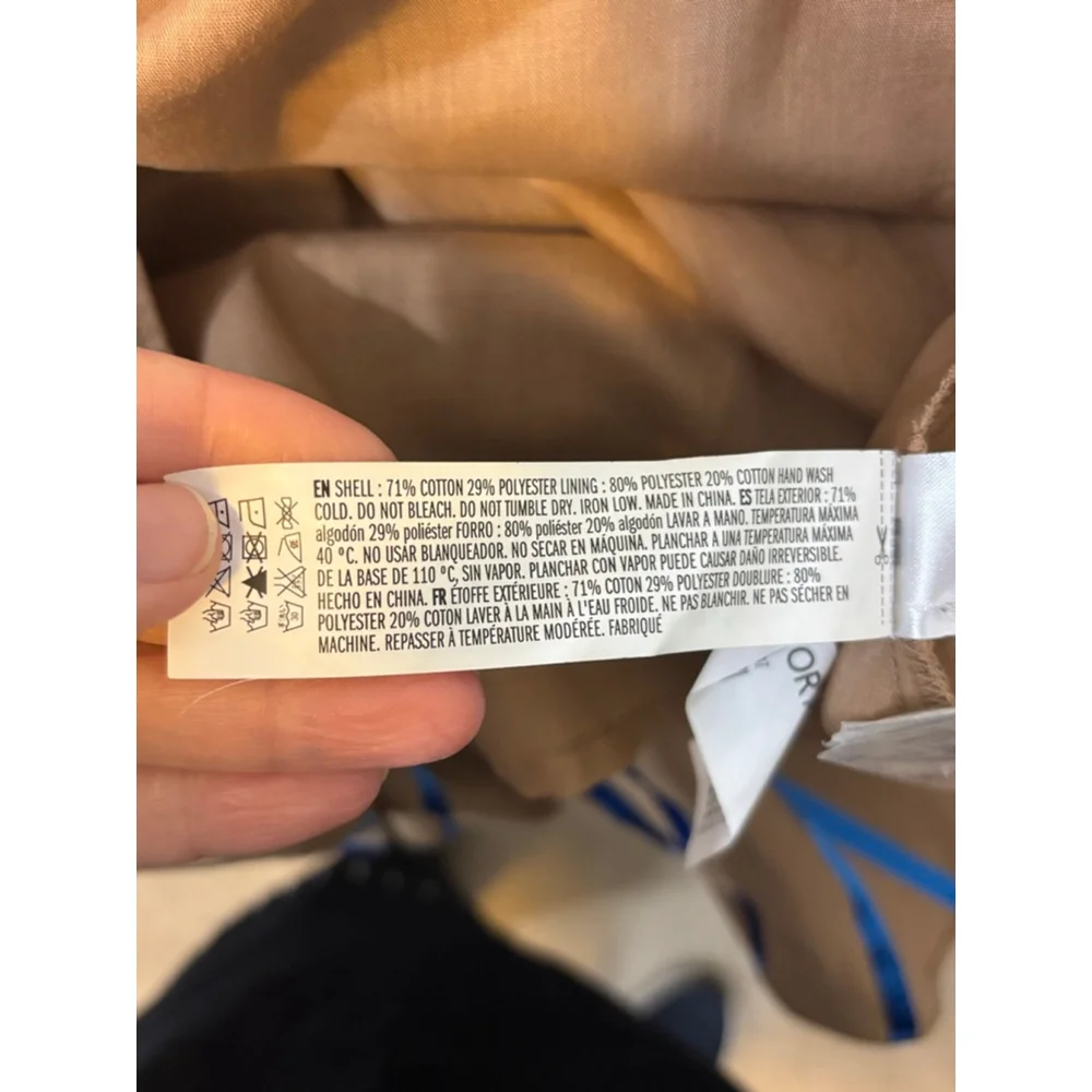 English Factory Tan and Blue Striped Midi Dress - Picture 9 of 9